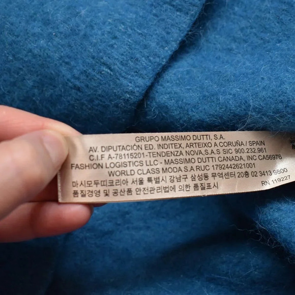 Massimo Dutti Sweater Sz S Crop Boxy Alpaca Wool Blend Crop 3/4 Sleeve Boho - Picture 10 of 15